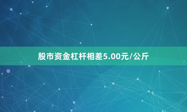 股市资金杠杆相差5.00元/公斤