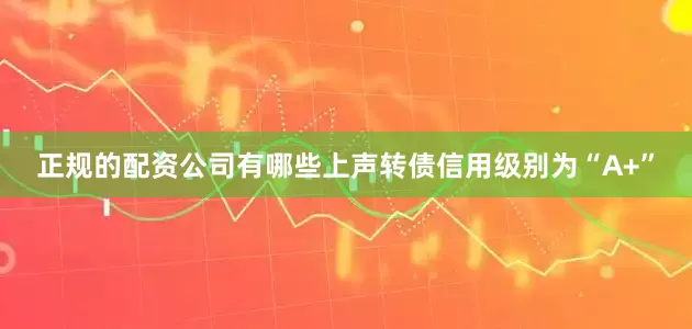 正规的配资公司有哪些上声转债信用级别为“A+”